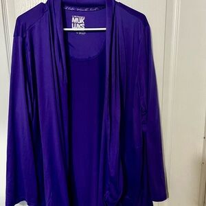 Muk Luks Deep Purple Cardigan